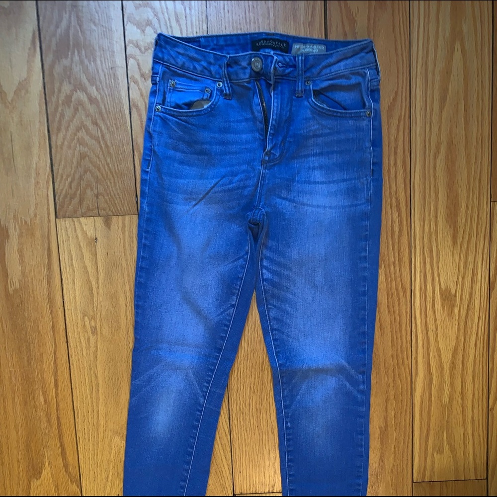 Aeropostale bright blue high waisted jeggings
